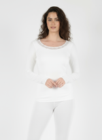 Charger l’image dans la visionneuse de la galerie, T-shirt Manches Longues Avec Dentelle