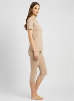 Charger l’image dans la visionneuse de la galerie, T-shirt manches courtes col V avec dentelle