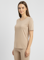 Charger l’image dans la visionneuse de la galerie, T-shirt manches courtes col rond avec dentelle