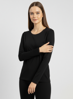 Charger l’image dans la visionneuse de la galerie, T-shirt manches longues col rond avec dentelle