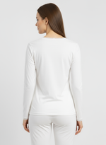 Charger l’image dans la visionneuse de la galerie, T-shirt manches longues col rond avec dentelle