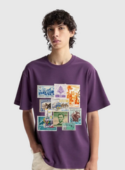 T-Shirt Oversize – Modèle “Timbres du Monde”