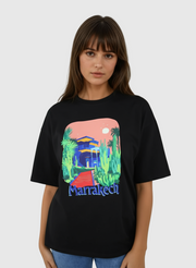 T-shirt Oversize 100 % Coton – “Marrakech Jardin Majorelle”