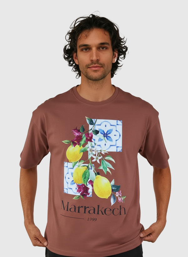 T-shirt Oversize 100 % Coton – Marrakech Citron