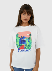 T-shirt Oversize 100 % Coton – “Marrakech Jardin Majorelle”