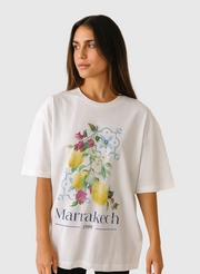 T-shirt Oversize 100 % Coton – Marrakech Citron