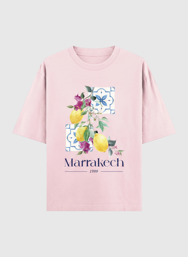 T-shirt Oversize 100 % Coton – Marrakech Citron