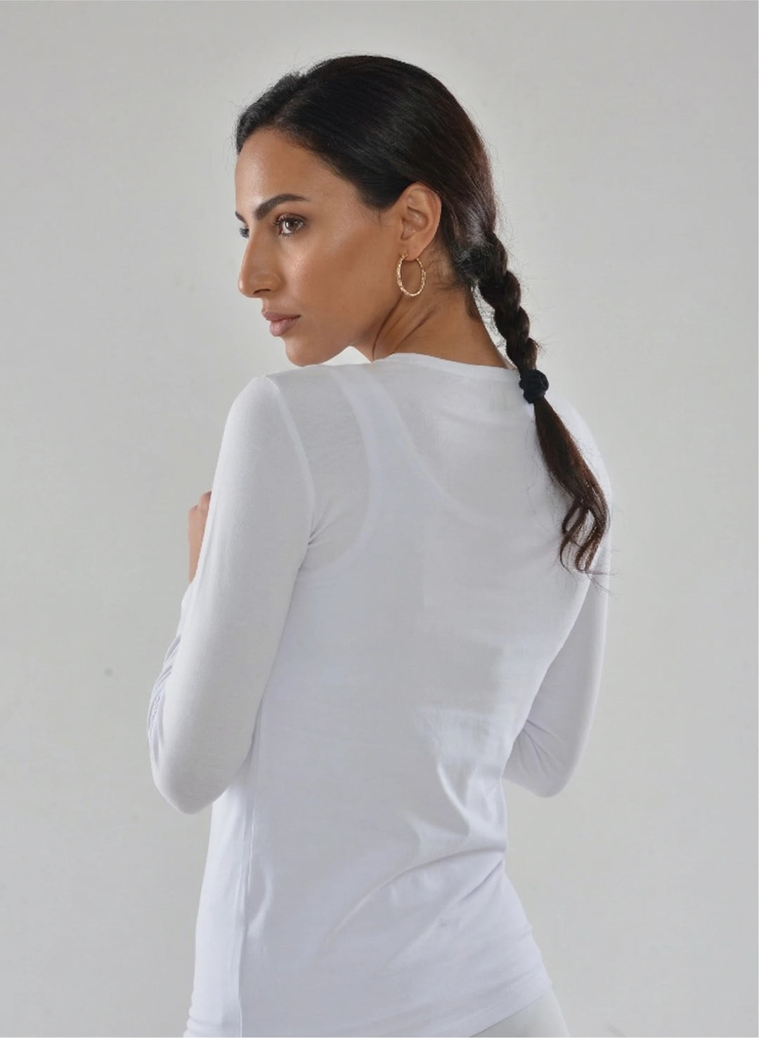 Ensemble t-shirt ml col rond et corsaire