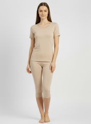 T-shirt manches courtes col rond decolleté