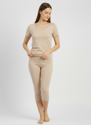 T-shirt manches courtes col rond decolleté