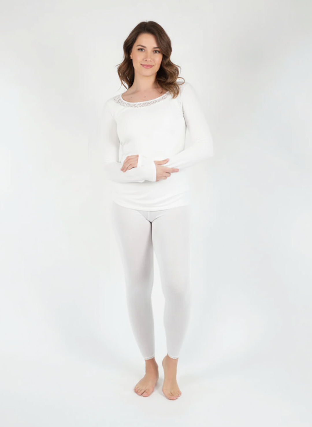Legging avec dentelle