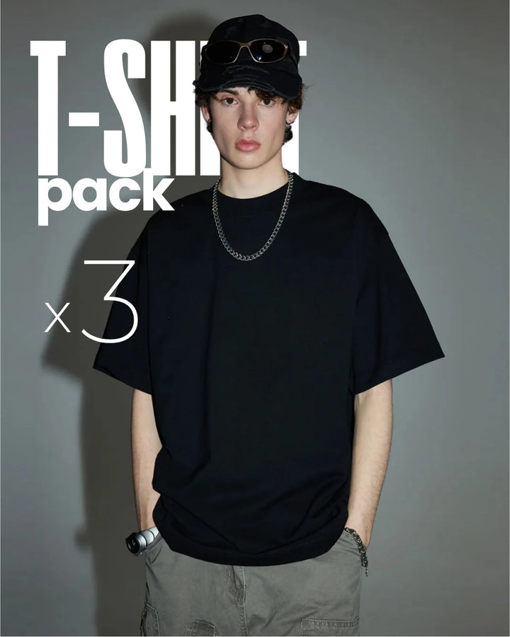 Pack 3 t-shirt oversize simple
