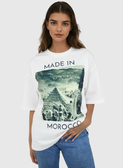 T-shirt Oversize 100 % Coton – “Made in Morocco – Moussem”