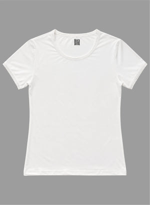 T-shirt manches courtes col rond avec dentelle