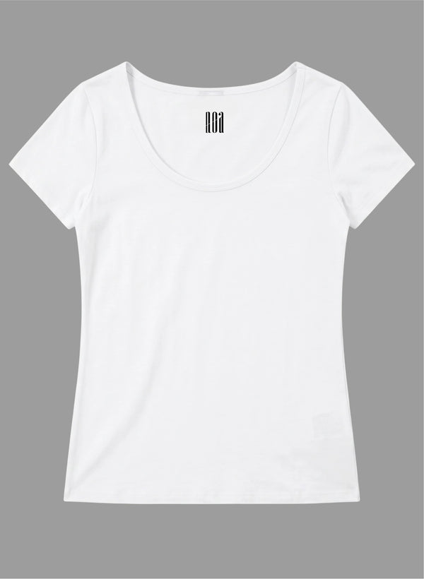 T-shirt manches courtes col rond decolleté