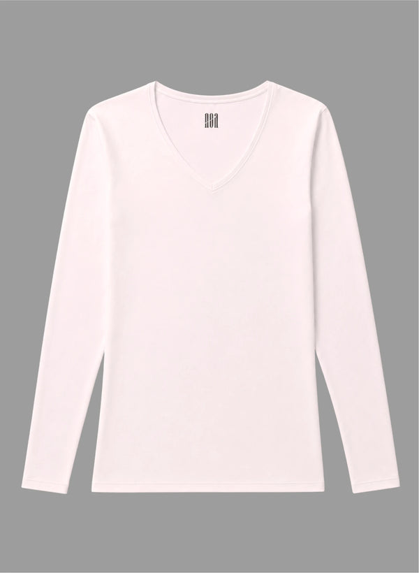 T-shirt manches longues col v