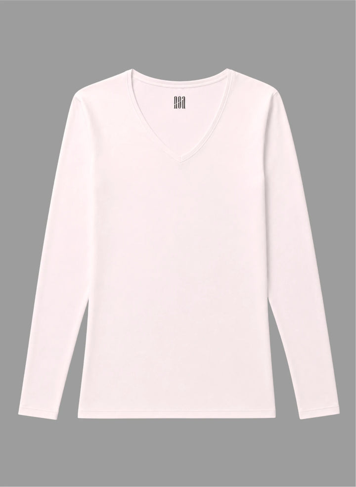 T-shirt manches longues col v
