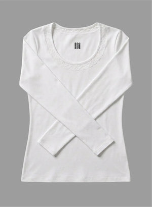 T-shirt manches longues avec dentelle