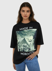 T-shirt Oversize 100 % Coton – “Made in Morocco – Moussem”