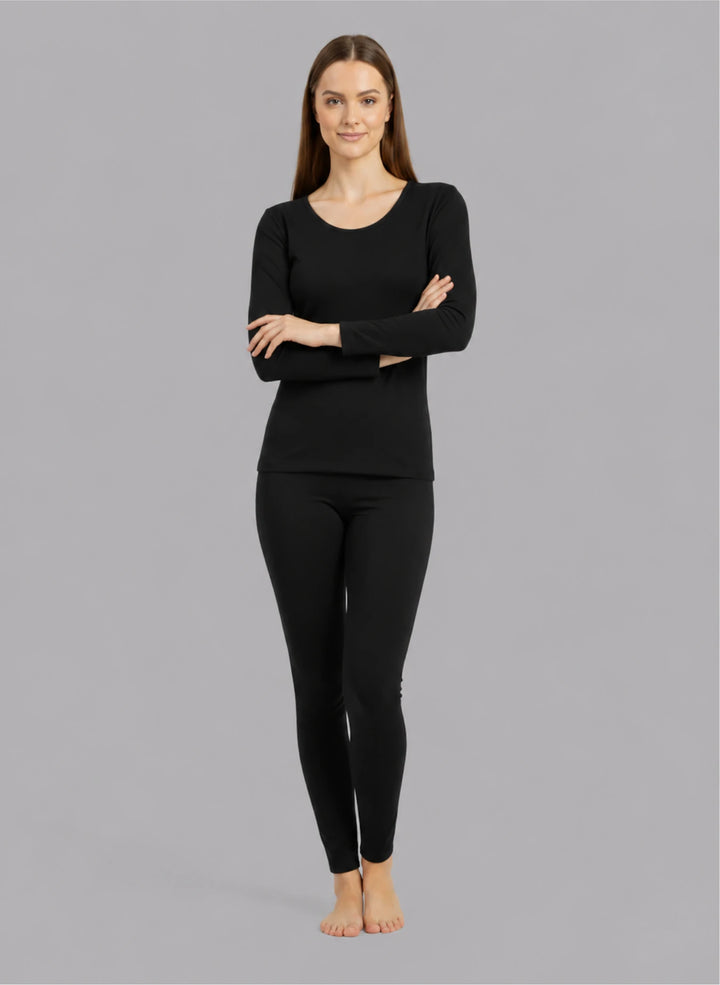 Ensemble t-shirt manches longues col décolleté et legging