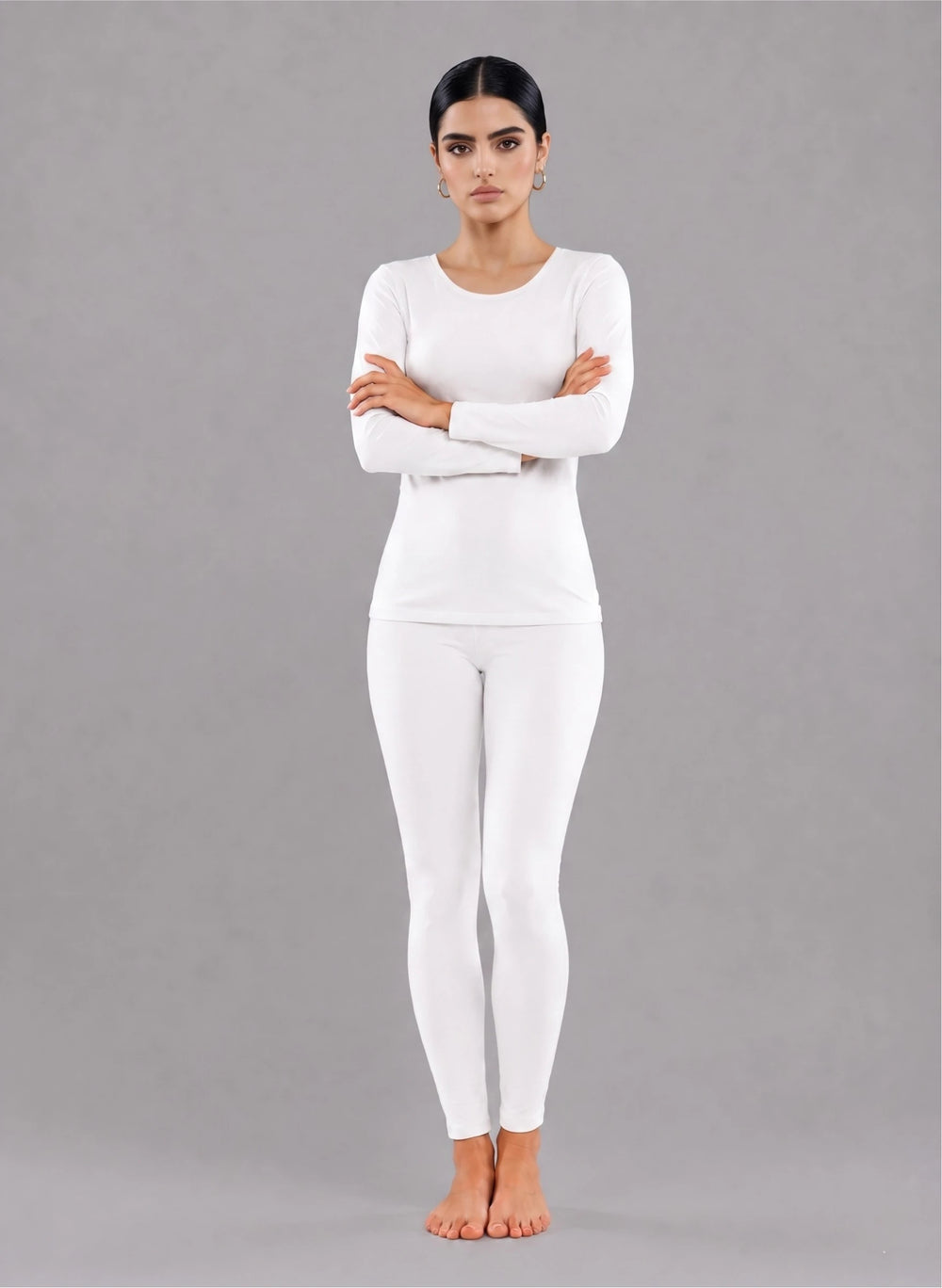 Ensemble t-shirt manches longues col rond et legging