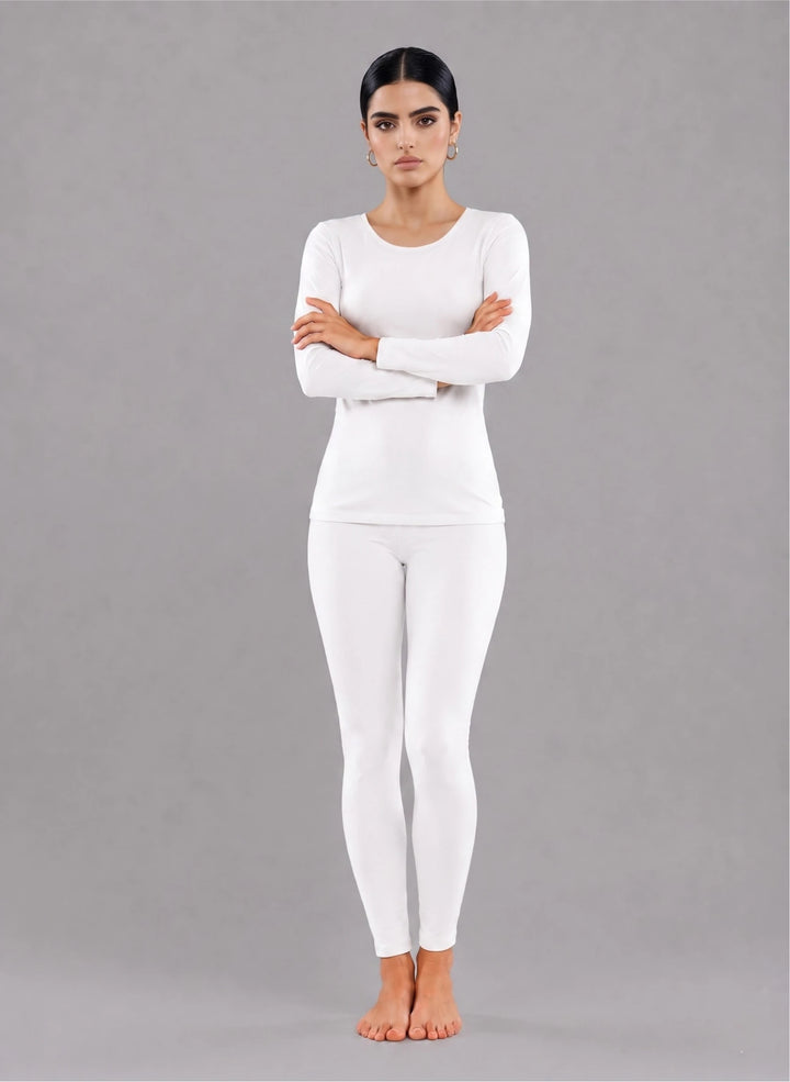 Ensemble t-shirt manches longues col rond et legging