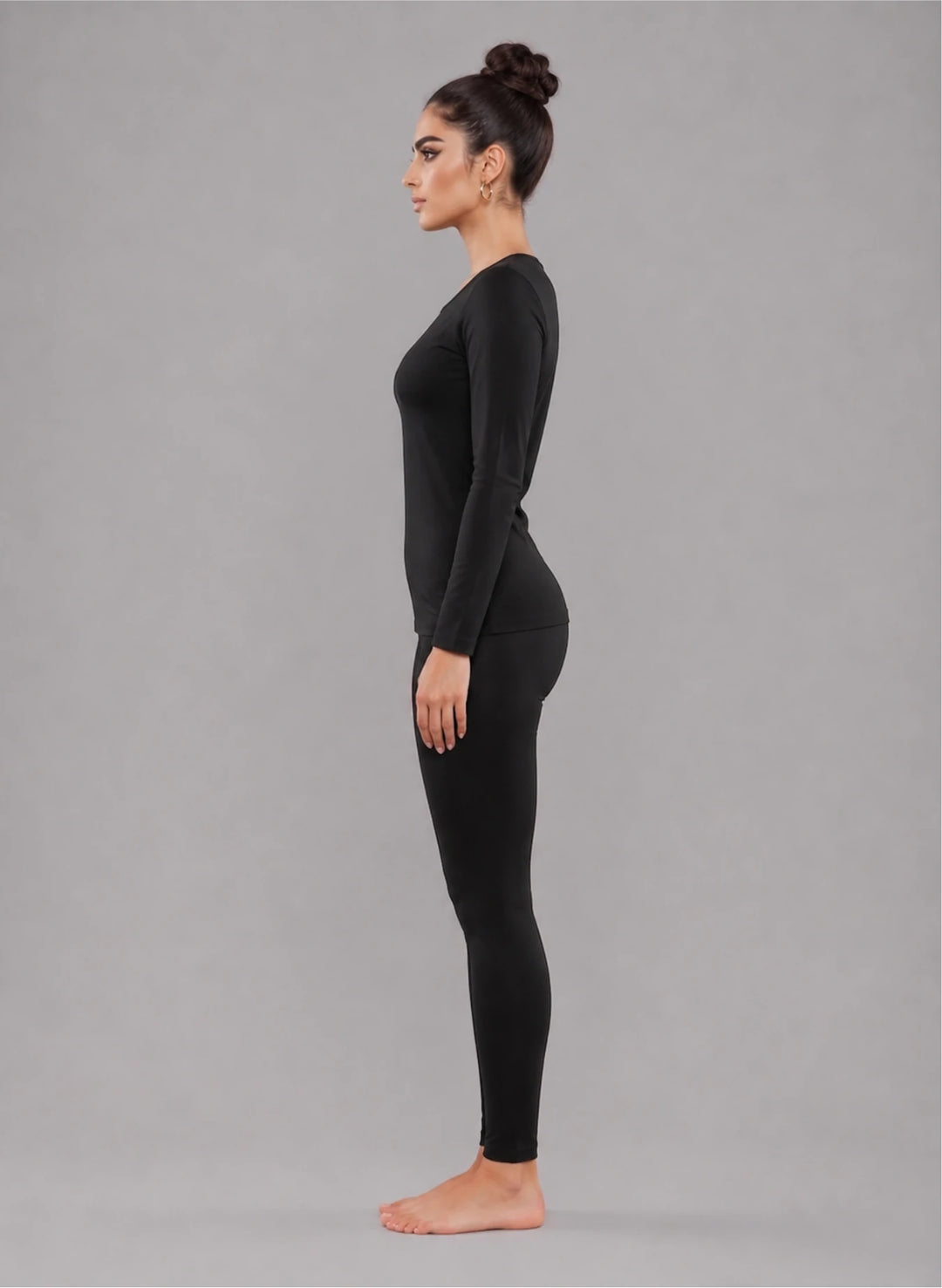 Ensemble t-shirt manches longues col rond et legging