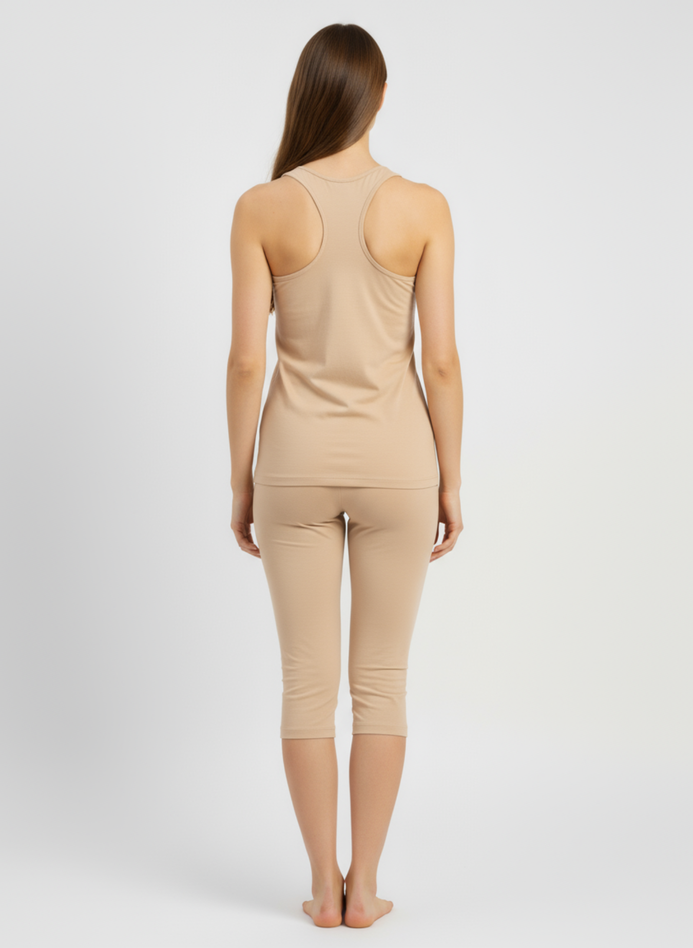 Ensemble Confort Coton – Débardeur Dos Nageur & Corsaire Basique