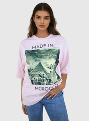 T-shirt Oversize 100 % Coton – “Made in Morocco – Moussem”
