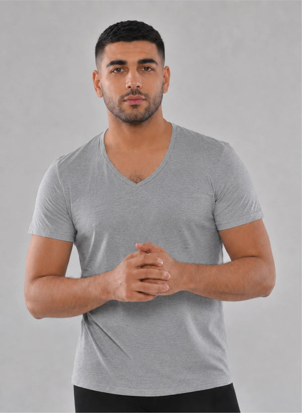Pack 3 t-shirt mc col v