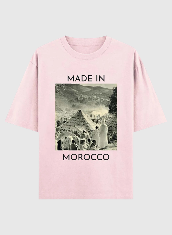 T-shirt Oversize 100 % Coton – “Made in Morocco – Moussem”