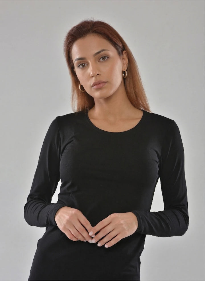 T-shirt manches longues col rond