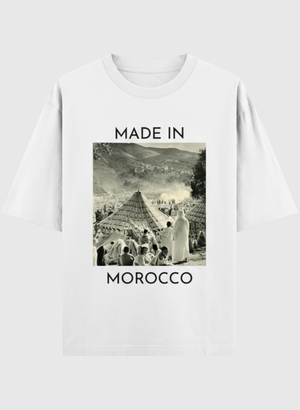 T-shirt Oversize 100 % Coton – “Made in Morocco – Moussem”