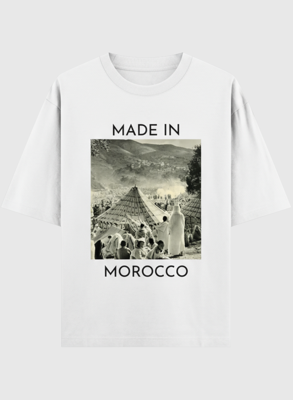 T-shirt Oversize 100 % Coton – “Made in Morocco – Moussem”
