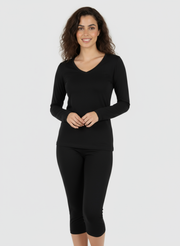 T-shirt manches longues col V