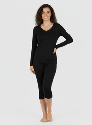 T-shirt manches longues col V