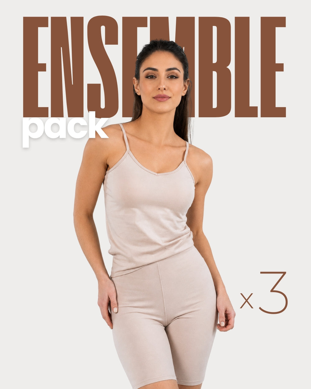 Pack 3 ensembles : Débardeur et cycliste