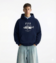 Sweat à Capuche Bleu Marine 