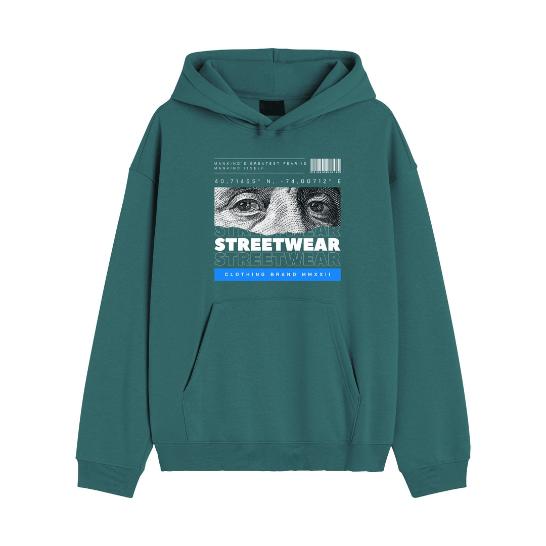 Hoodie "STREETWEAR " - Vert Dollar Graphic