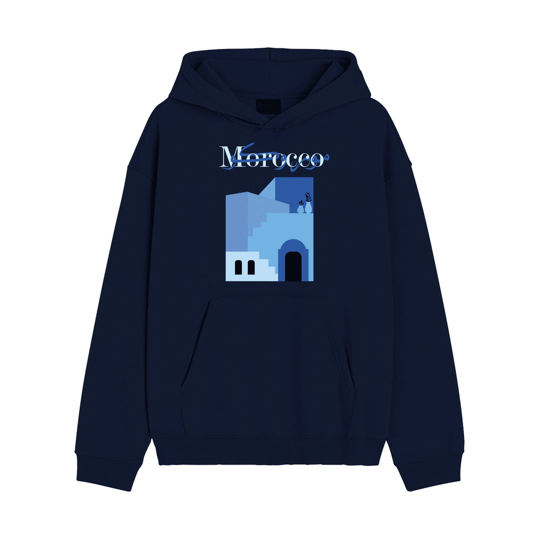Sweat à Capuche Bleu Marine "MOROCCO"