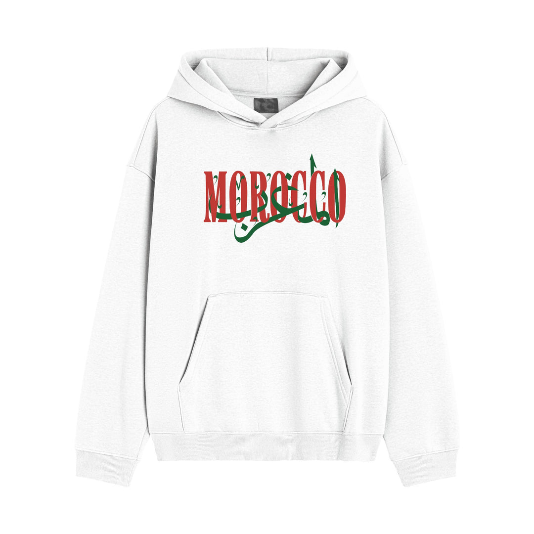 Sweat à Capuche Blanc "MOROCCO"
