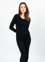 Ensemble T-shirt ML col rond avec dentelle + Legging avec dentelle