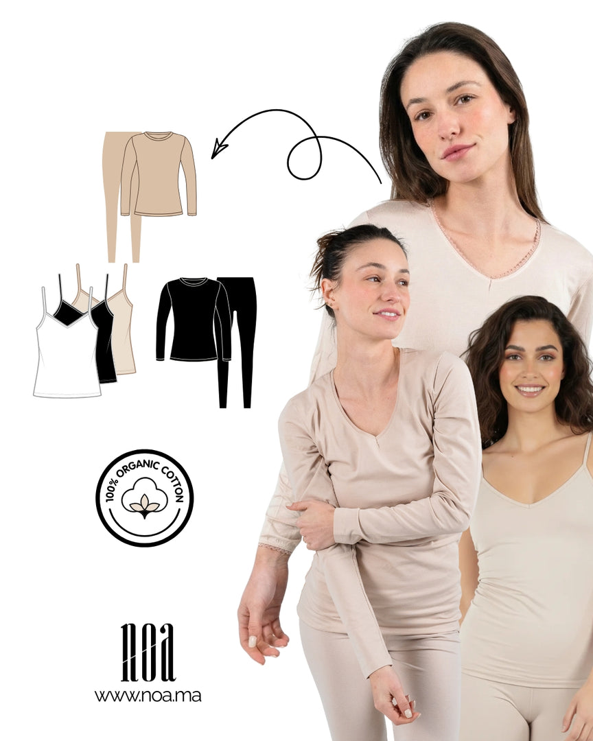 Pack Omra Femme Confort Premium - Deux ensembles + 3 Débardeurs