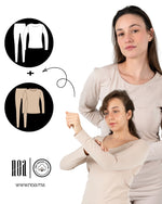 Charger l’image dans la visionneuse de la galerie, Pack 2 Ensembles Femme Coton NOA – T-shirts Manches Longues &amp; Leggings – Offre Spéciale
