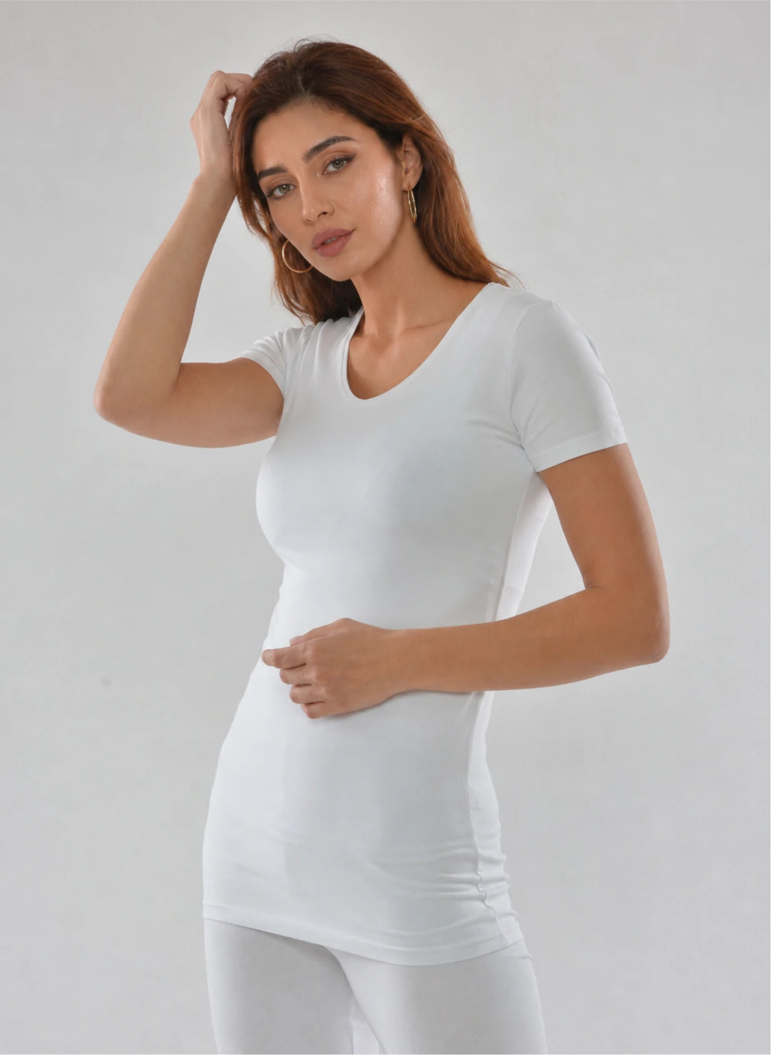 T-shirt manches courtes col v
