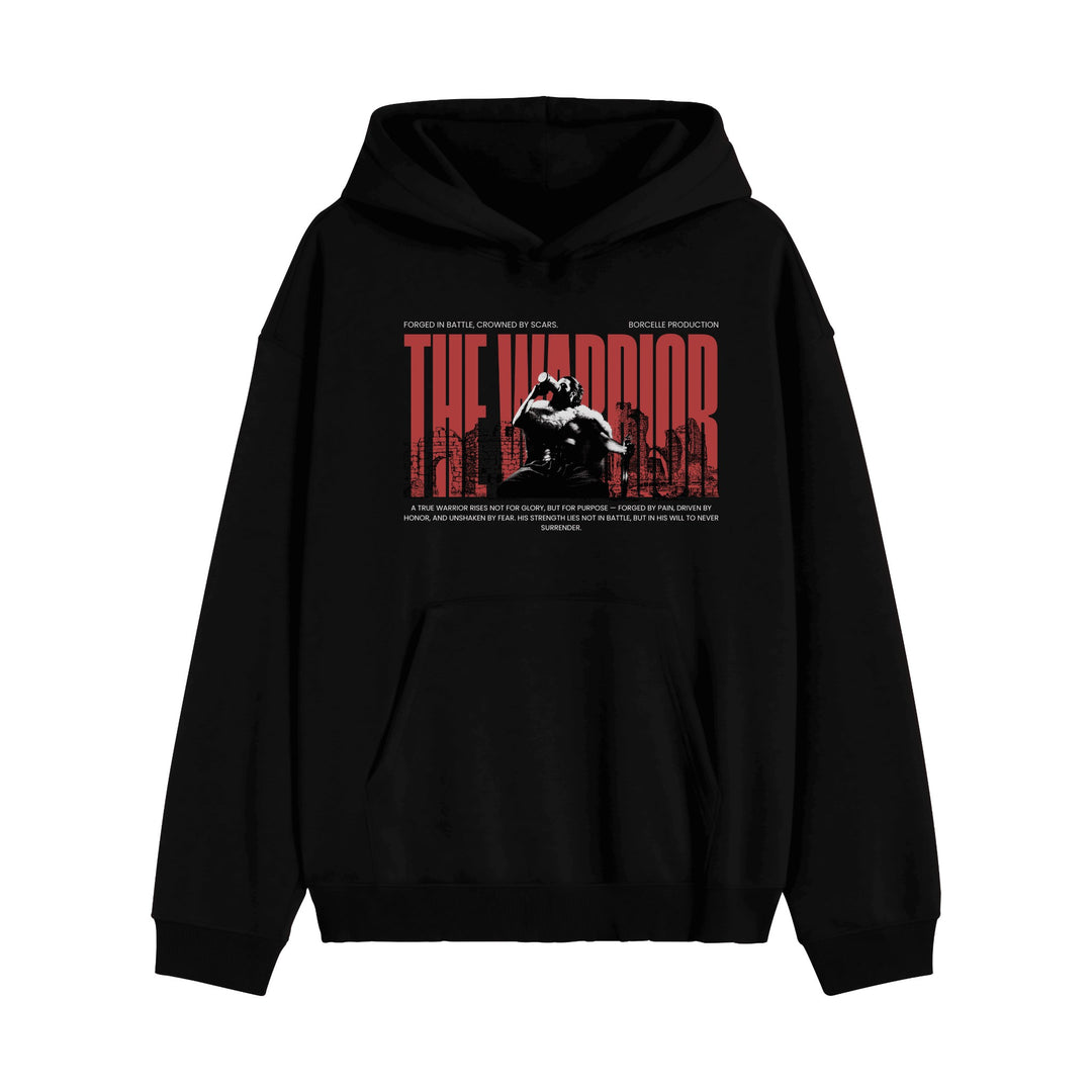 Sweat à Capuche Noir "THE WARRIOR"