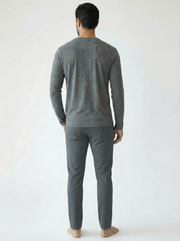 T-shirt manches longues gris homme