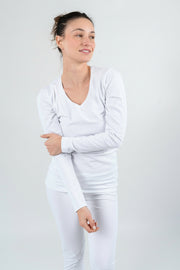 Ensemble T-shirt ML col V + Legging femme