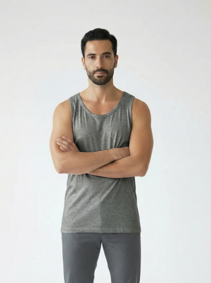 débardeur gris pour homme