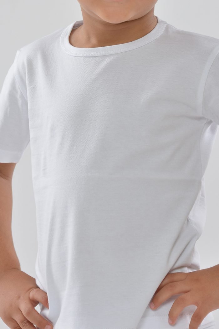NOA Sous Vetements T Shirt Blanc Col Rond 100 Coton Pour Garcon 2